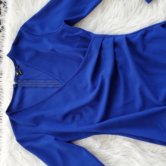 Windsor Blue Wrap Dress - Picture 2 of 4